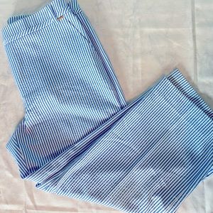 St John Blue Gingham Capris